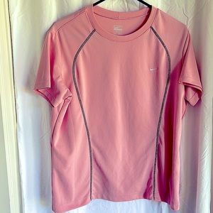 Nike Performance SS pink/gray top NWOT womens XL